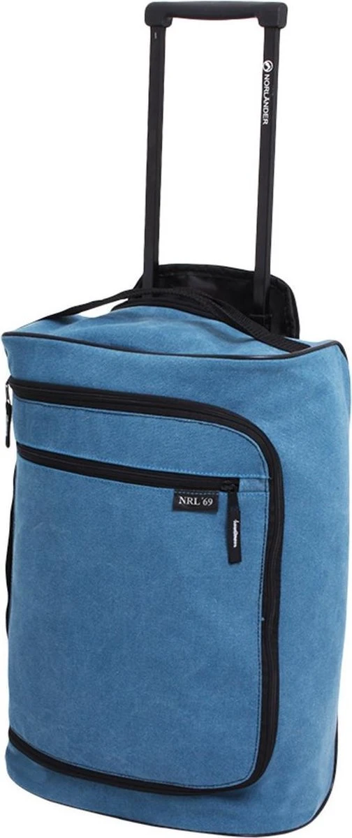 Norländer Lyon Canvas Trolley Trolleytas Blauw - Afbeelding 5