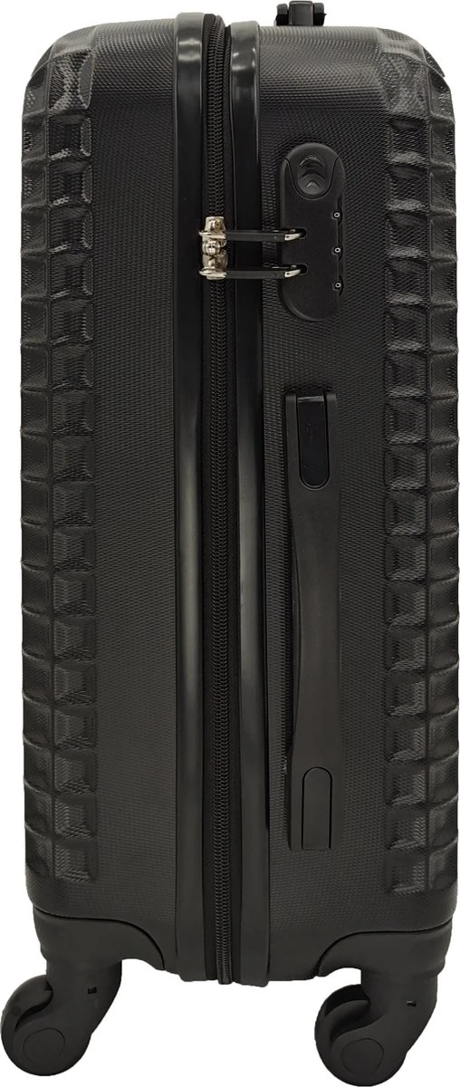 SB Travelbags Handbagage Koffer 51cm 4 Wielen Trolley - Zwart - Afbeelding 2