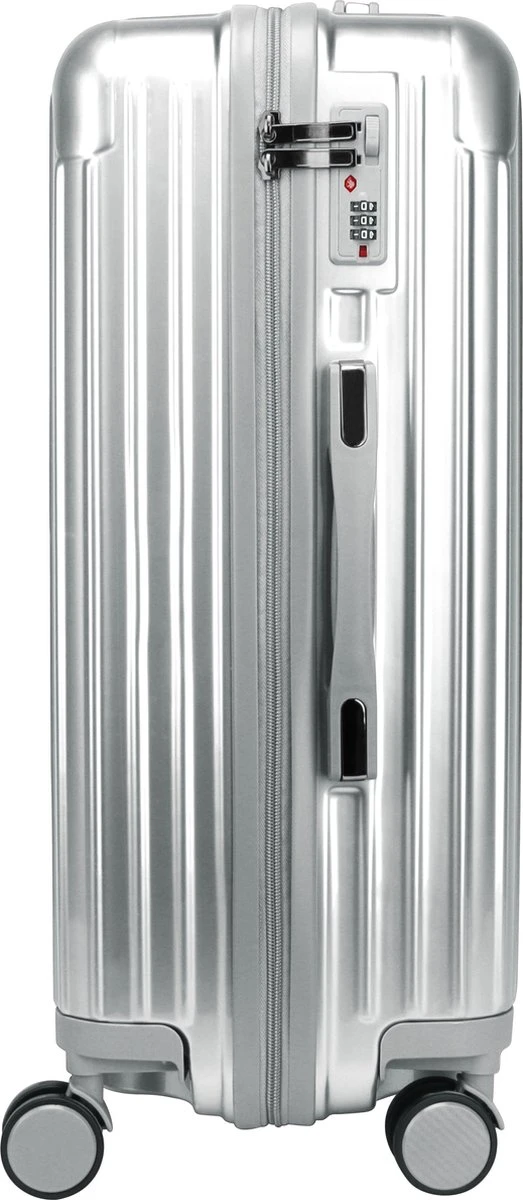 Royal Swiss - Reis Koffer - 66cm - Cijferslot- Lichtgewicht Koffer - 4 Wielen- Zilver - Afbeelding 9