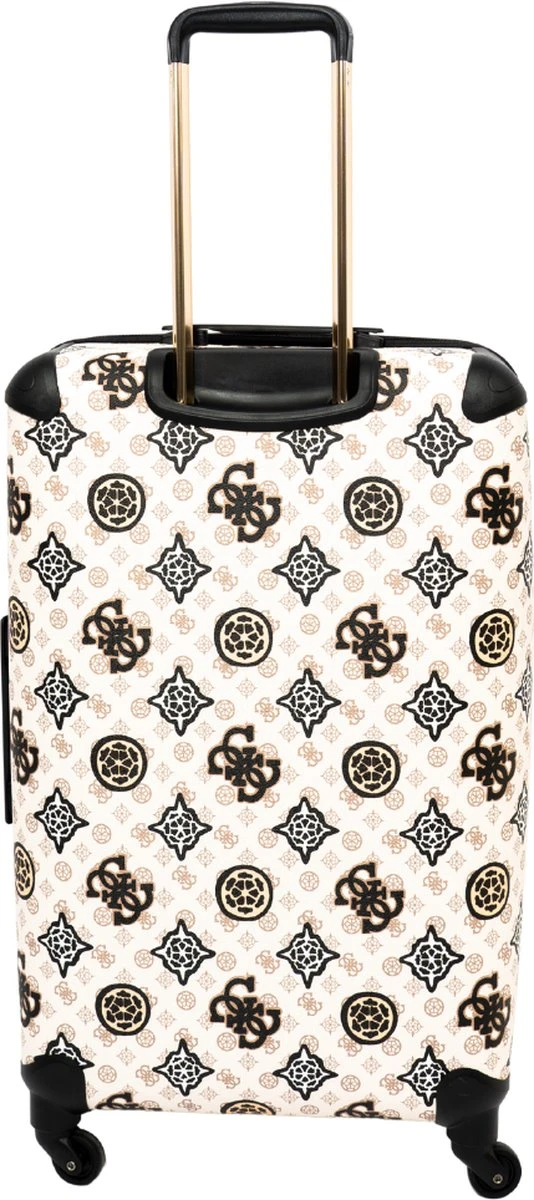 Guess House Party 28 In 4 Wheeler Dames Reiskoffer - Cream Logo Multi - Afbeelding 2