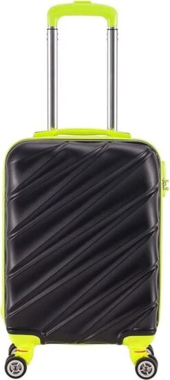 Decent Lumi Fix Handbagage Koffer - 55 Cm - Black/Lemon