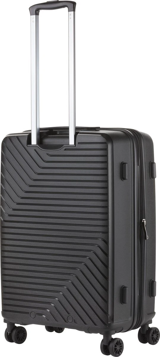 CarryOn Transport TSA Reiskoffer - Trolley 67cm Met Expander - OKOBAN - YKK Ritsen - Dubbele Wielen - Zwart - Afbeelding 3