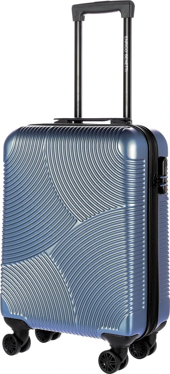 Enrico Benetti Louisville 39040 Handbagage Koffer Hardcase ABS - Jeansblauw - Afbeelding 2