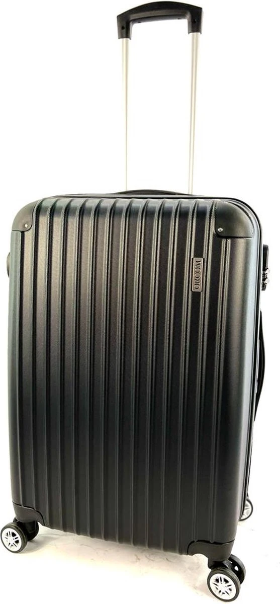 AATravel M Reiskoffer - Trolley ABS - Met Dubbele Wielen - 66 Cm - 73 Liter - Zwart