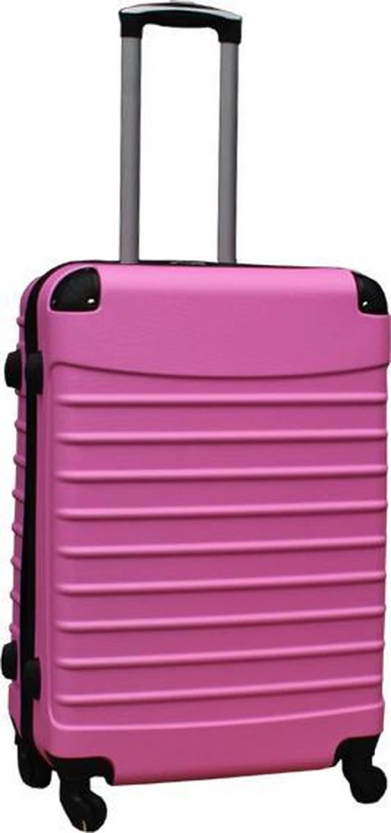 Travelerz Kofferset 3 Delig Met Wielen En Cijferslot - Handbagage Koffers - ABS - Licht Roze - Afbeelding 5