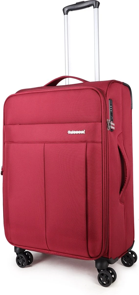 Decent D-Upright Medium Koffer - 66 Cm Expandable - TSA Slot - Bordeaux Rood - Afbeelding 9