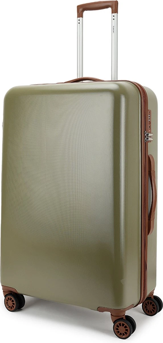 Decent Retro Koffer Groot 76 Cm Dark Green - Afbeelding 2