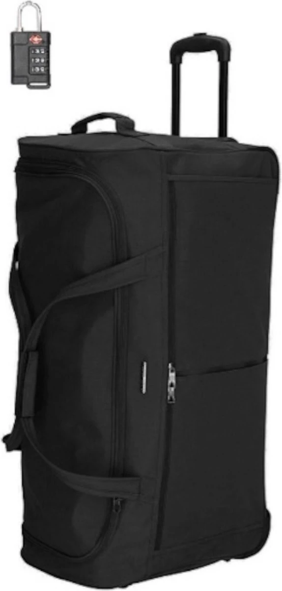 Reiskoffer - Reiskoffer Met Wielen - TSA Cijferslot - 100 Liter - Zwart