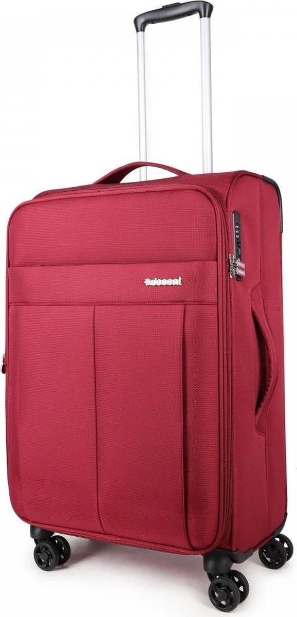 Decent D-Upright Medium Koffer - 66 Cm Expandable - TSA Slot - Bordeaux Rood - Afbeelding 19