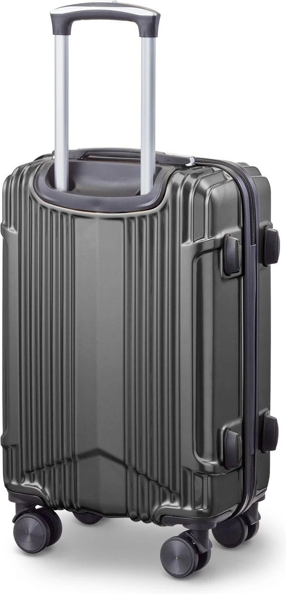 Tesla PC - Handbagage Koffer - 55x35x20 Cm - 4 Wielen - Grijs - Afbeelding 2