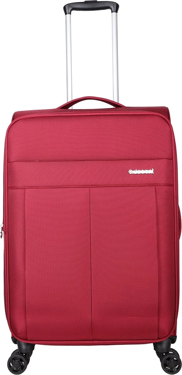 Decent D-Upright Medium Koffer - 66 Cm Expandable - TSA Slot - Bordeaux Rood