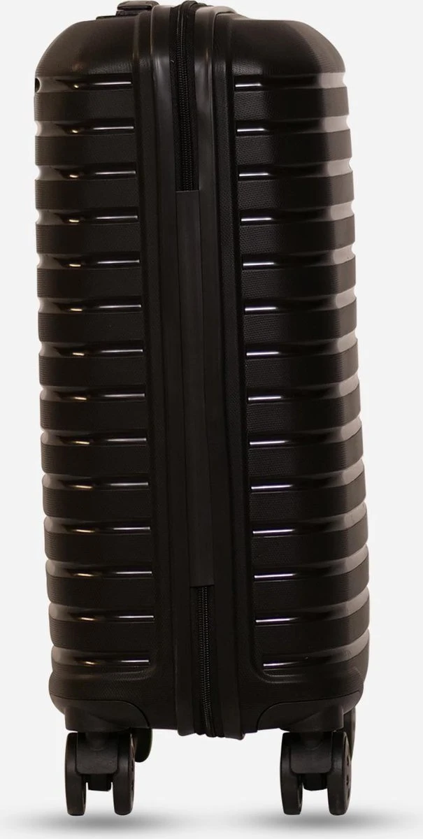 ©TROLLEYZ - Berlin No.11 - Trolley - 55cm Met Cijferslot - Dubbele Wielen - 360° Spinners - 100% Polypropyleen- Reiskoffer In Night Black - Afbeelding 2