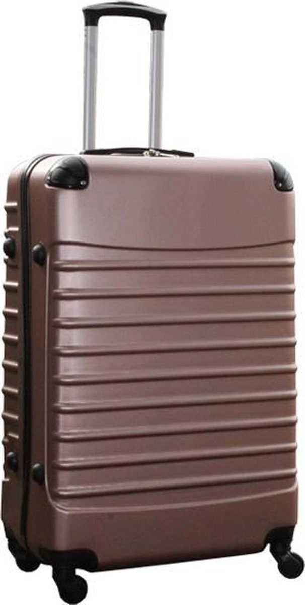 Travelerz Kofferset 2 Delige ABS Groot - Met Cijferslot - 95 Liter - Rose Goud - Zilver - Afbeelding 4