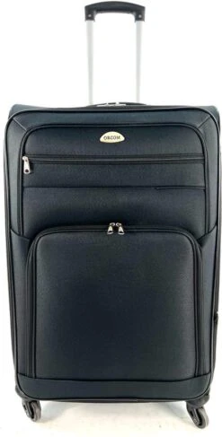 AATravel S Reiskoffer - Trolley - Handbagage - Met Expander - Voorvakken - 56 Cm - 40 Liter - Zwart