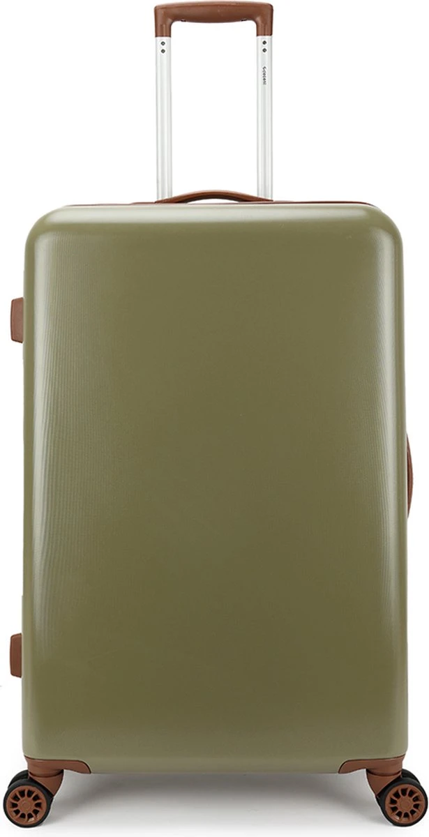 Decent Retro Koffer Groot 76 Cm Dark Green