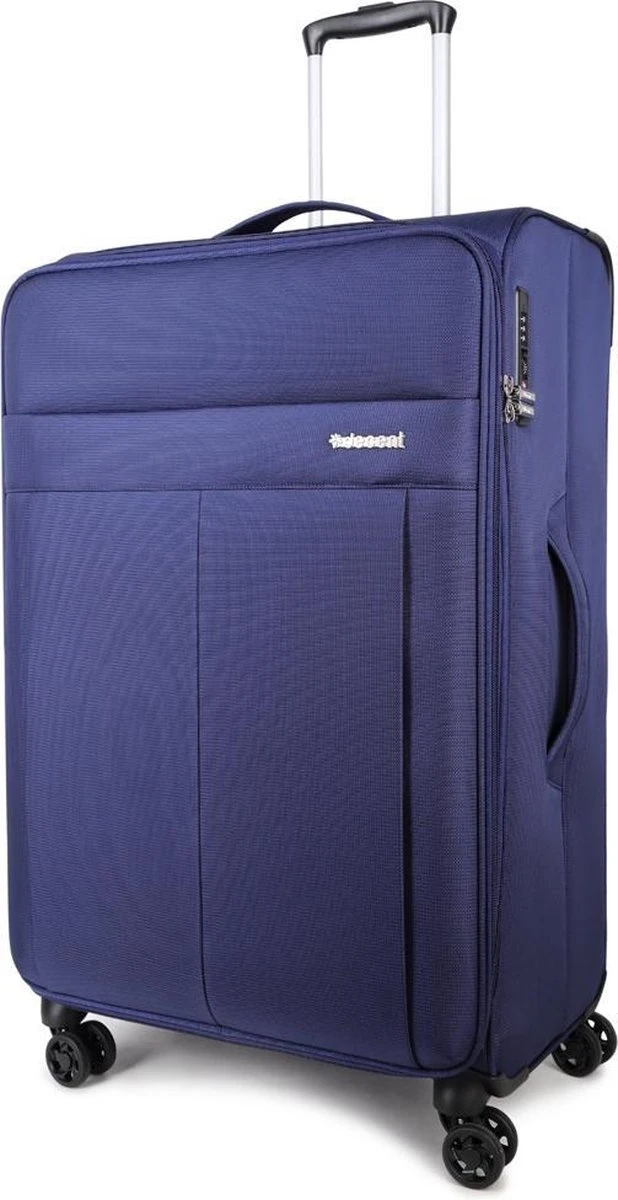 Decent D-Upright Large Koffer - 76 Cm Expandable - TSA Slot - Donkerblauw - Afbeelding 2