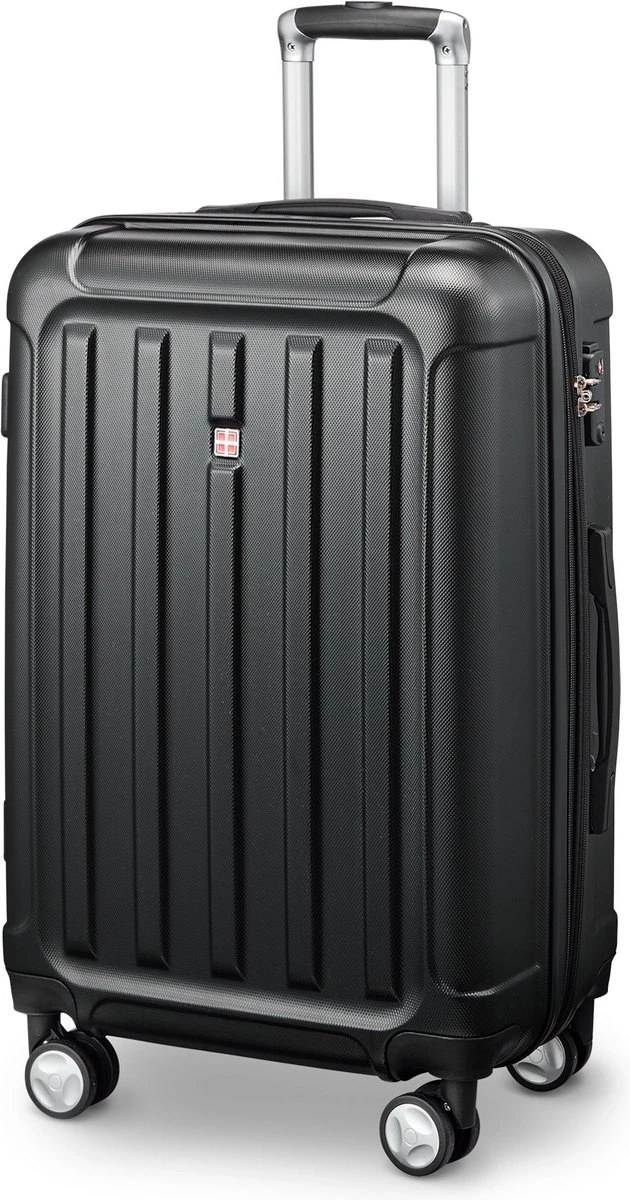 Swiss Alps - Reiskoffer - 68 Cm - 4 Wielen - Zwart
