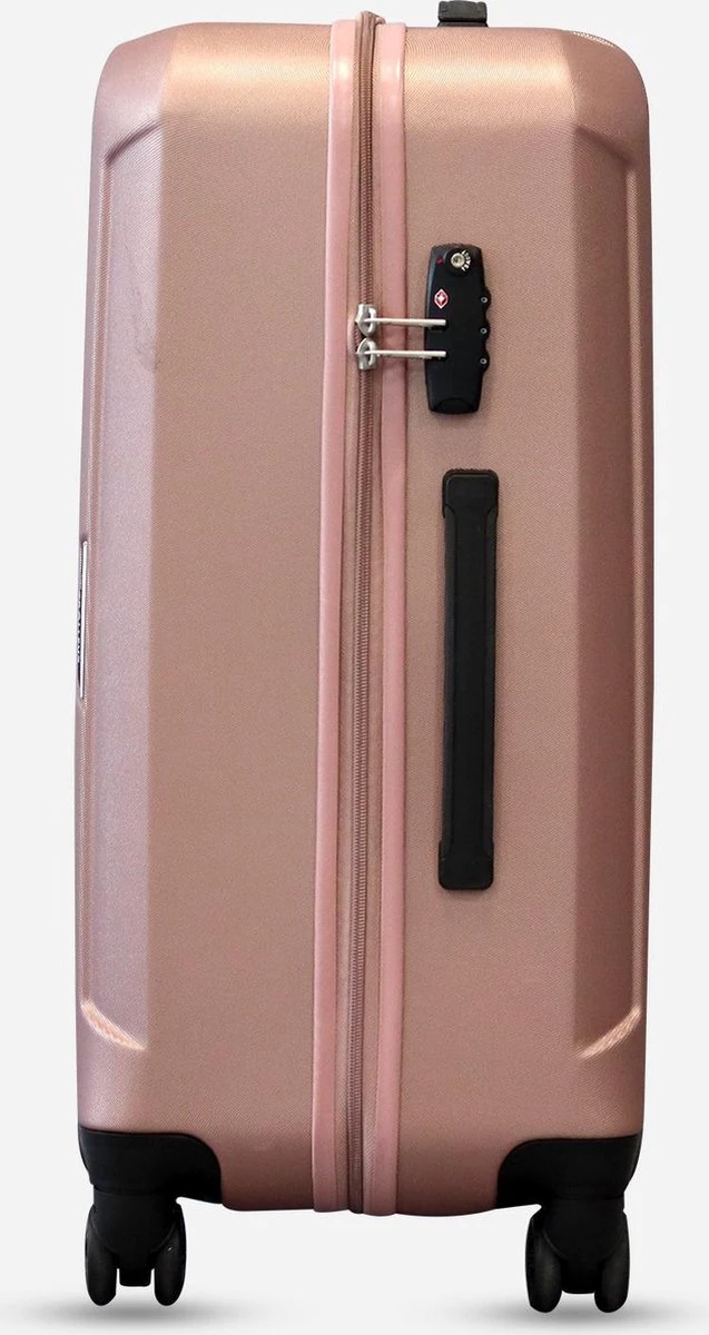 ©TROLLEYZ - Bali No.22 - Reiskoffer 69cm Met TSA Slot - Dubbele Wielen - 360° Spinners - 100% ABS - Reiskoffer In Cosmopolitan Pink - Afbeelding 2