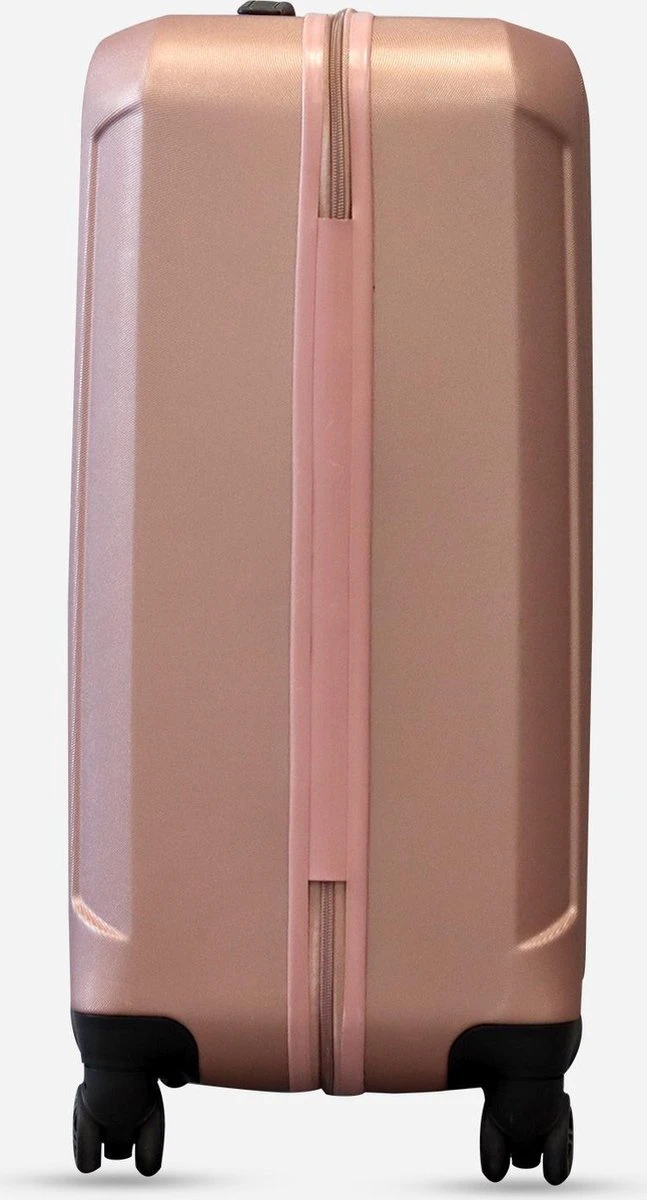 ©TROLLEYZ - Bali No.22 - Reiskoffer 69cm Met TSA Slot - Dubbele Wielen - 360° Spinners - 100% ABS - Reiskoffer In Cosmopolitan Pink - Afbeelding 8