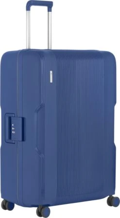 CarryOn Protector Luxe Grote Reiskoffer - Trolley 77cm Met TSA-klikslot - Ultrasterk - Blauw