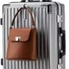 Design Handbagage Reiskoffer 20'', 50.8 Cm Cabinbag, Spinner , Aluminium Magnesium Alloy Frame Koffer, (LIGHT GRIJS)