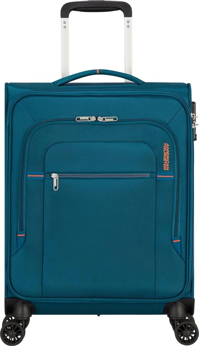 American Tourister Reiskoffer - Crosstrack Spinner 55/20 Tsa (Handbagage) Navy/Orange - Afbeelding 3