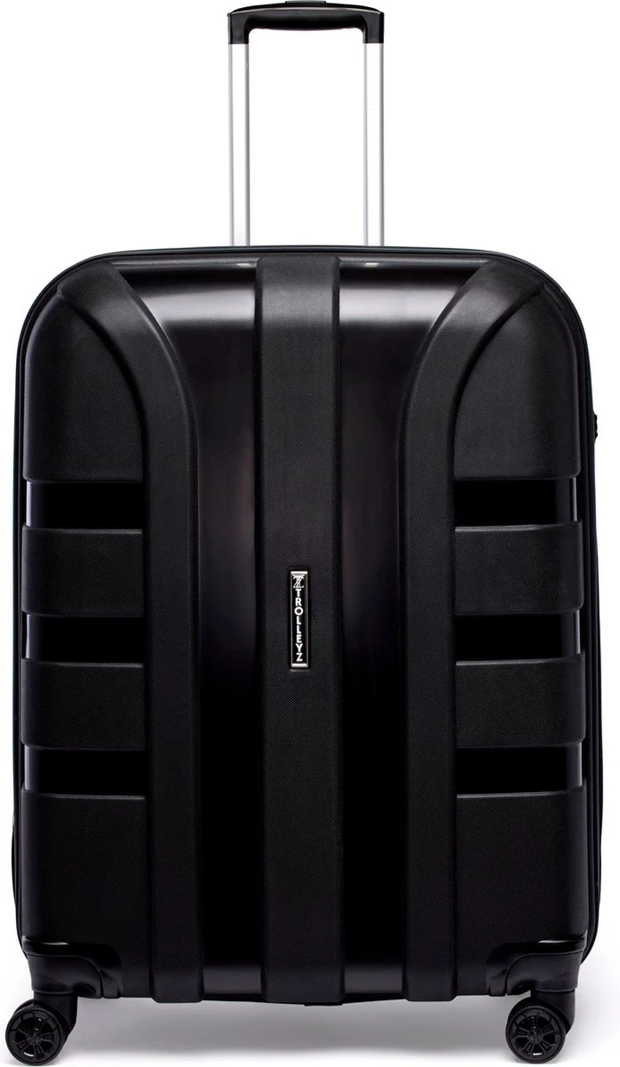 ©TROLLEYZ - Paris No.5 - Reiskoffer - 78cm Met TSA Slot - Dubbele Wielen - 360° Spinners - 100% Polypropyleen - Reiskoffer In Piano Black