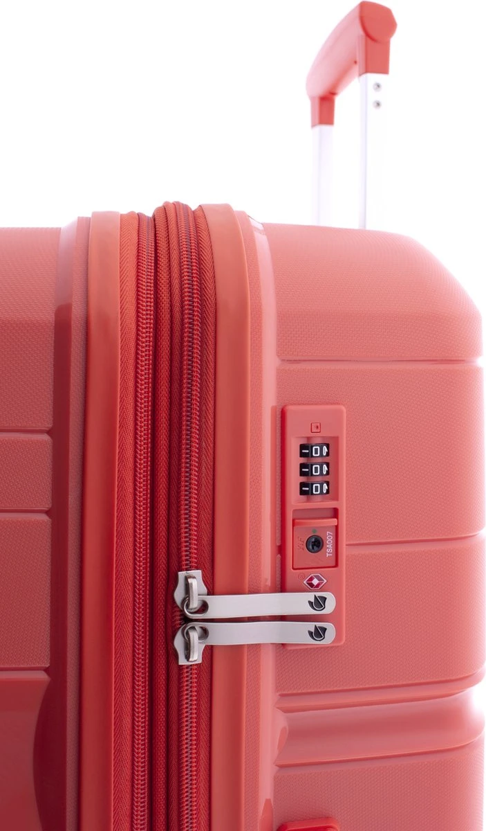 Gladiator Boxing Middelgrote Koffer Expandable 67 Cm 70/80 Liter TSA Slot - Koraalrood - Afbeelding 7