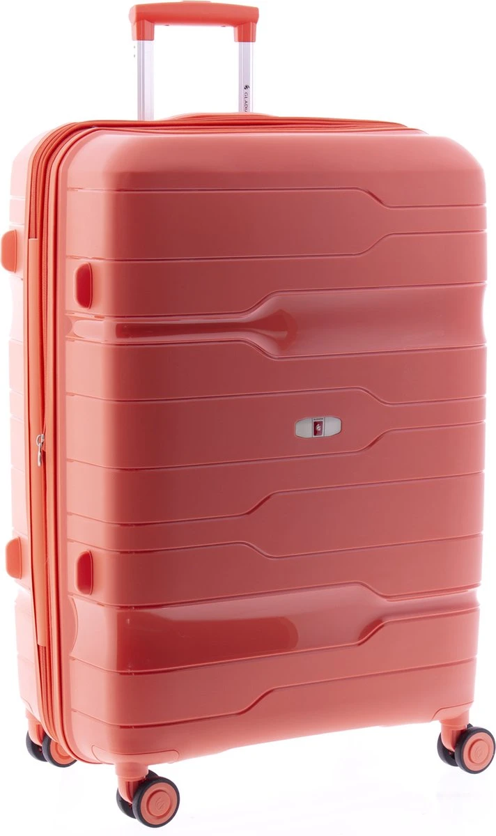 Gladiator Boxing Middelgrote Koffer Expandable 67 Cm 70/80 Liter TSA Slot - Koraalrood - Afbeelding 14