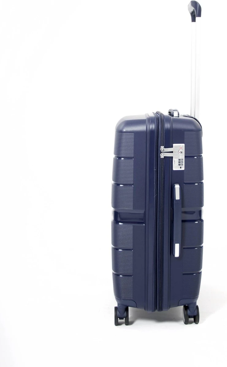 Attitudez EliteZ Reiskoffer Medium Blauw 67cm - TSA-slot - Uitbreidbaar - Afbeelding 2