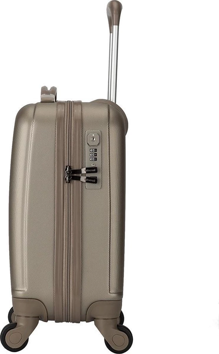 Decent Handbagage Koffer / Trolley / Reiskoffer - 42 Cm - 24 Liter - ABS - Maxi Air - Champagne - Afbeelding 3