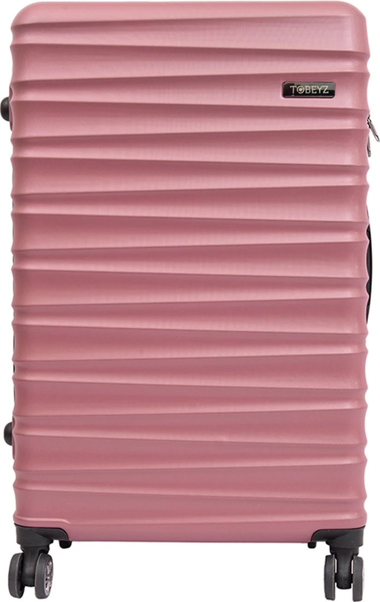 Tobeyz - Kofferset - 3-delig Roze Handbagage - Verrijdbaar Op 4 Wielen - Stevig ABS - Lichtgewicht, Trolley - Afbeelding 5