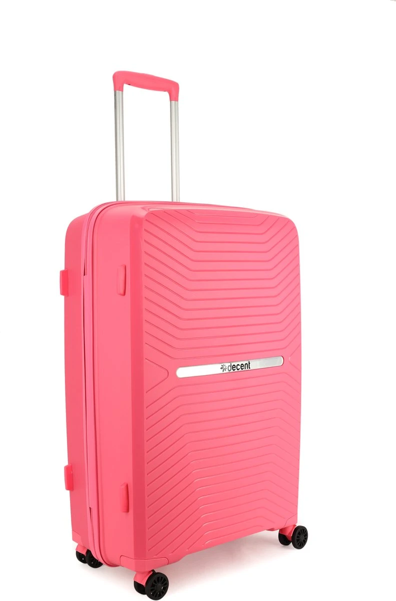 Decent CROSS-ONE PP Trolley 76 Cm - 94 Liter - TSA Slot - Pink - Afbeelding 2