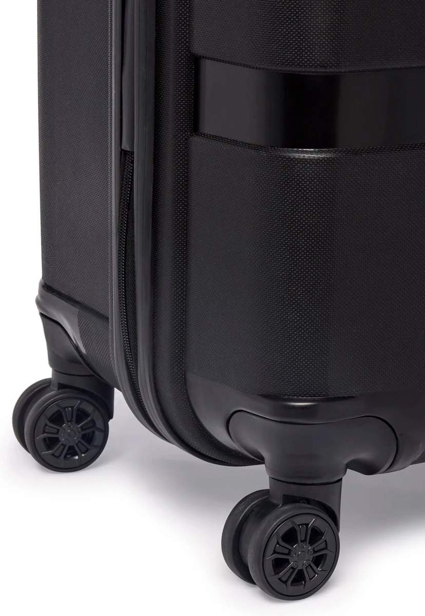 ©TROLLEYZ - Paris No.5 - Reiskoffer - 78cm Met TSA Slot - Dubbele Wielen - 360° Spinners - 100% Polypropyleen - Reiskoffer In Piano Black - Afbeelding 6