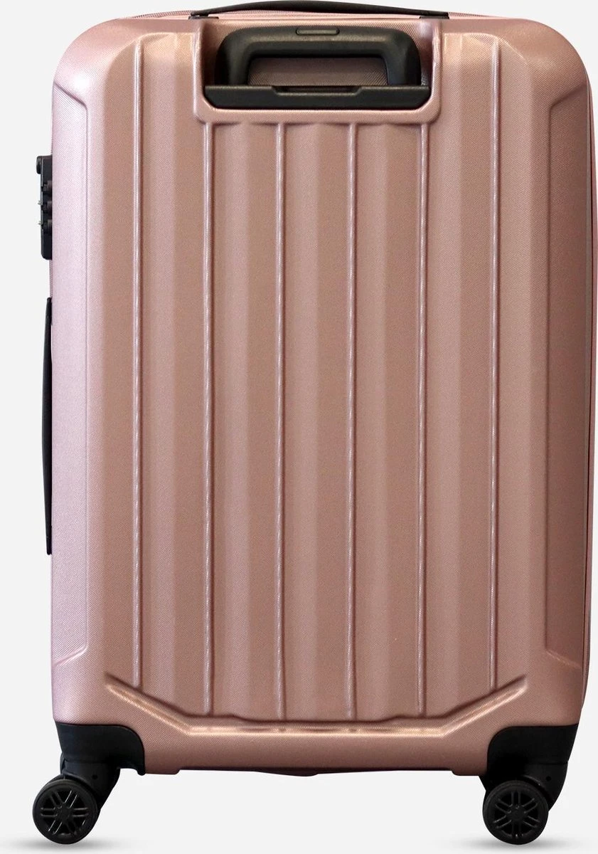 ©TROLLEYZ - Bali No.22 - Reiskoffer 69cm Met TSA Slot - Dubbele Wielen - 360° Spinners - 100% ABS - Reiskoffer In Cosmopolitan Pink - Afbeelding 3