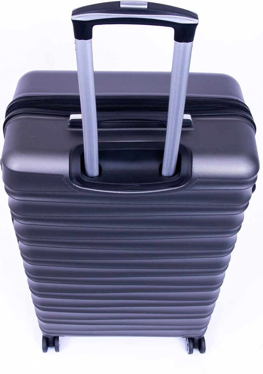 Tobeyz - Koffer - Donkergrijze Handbagage - Groot - Verrijdbaar Op 4 Wielen - Stevig ABS - Lichtgewicht, Trolley - Afbeelding 4