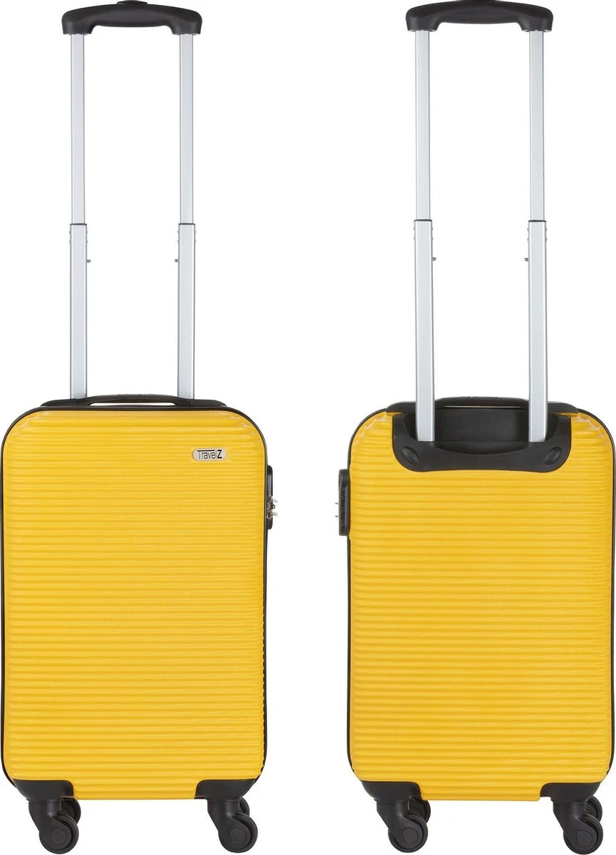 TravelZ Horizon Handbagagekoffer - 54cm Handbagage Trolley Met Gevoerde Binnenkant - Geel - Afbeelding 2