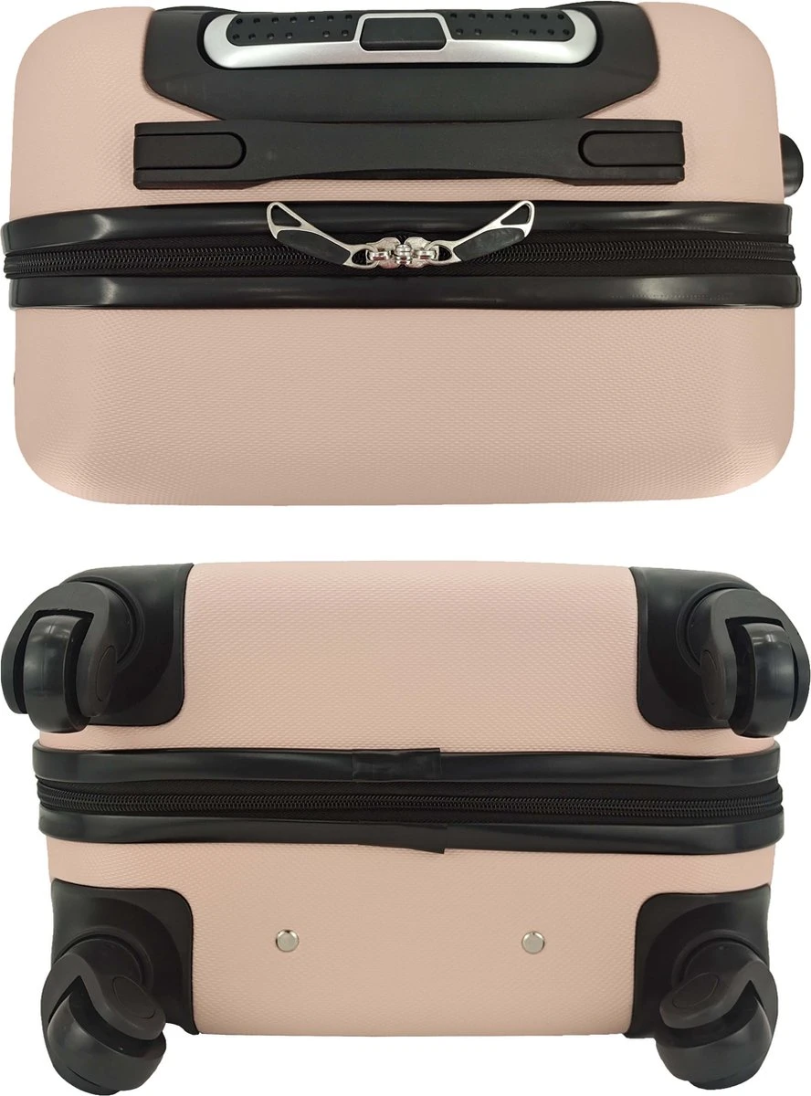 SB Travelbags Bagage Koffer 75cm 4 Wielen Trolley - Licht Roze - Afbeelding 6