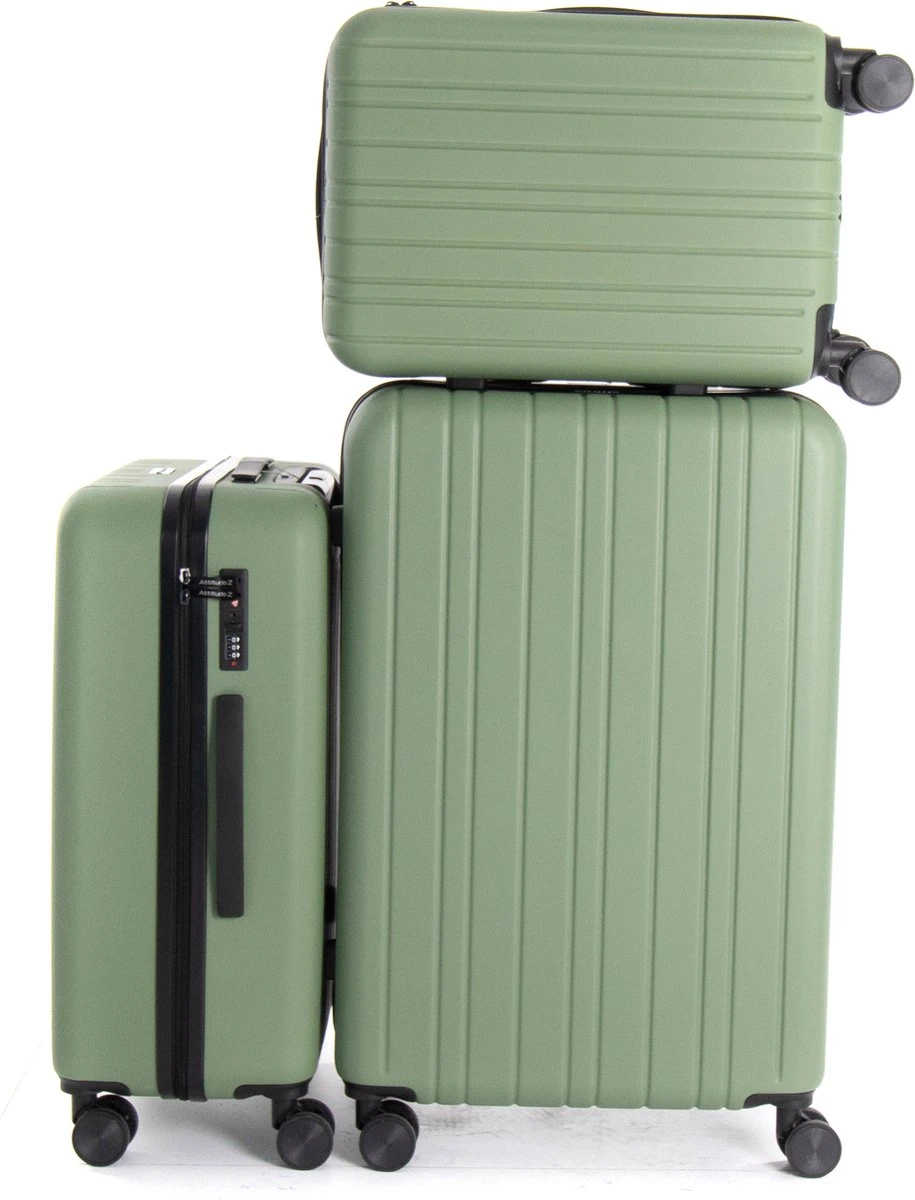 AttitudeZ Azur Reiskoffer Medium Olijfgroen 67cm - TSA-slot - Afbeelding 6