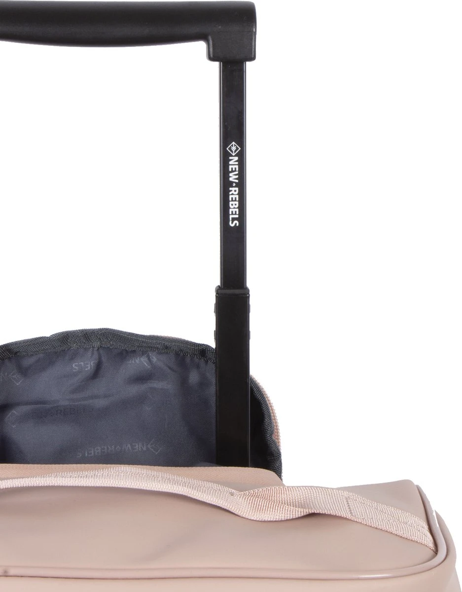 New Rebels® Harper Reistas / Weekendtas Geschikt Voor Handbagage - Waterafstotend Polyutheraan - Trolley Met Wielen En Reflectiedetails - Oud Roze - 29L - Afbeelding 6