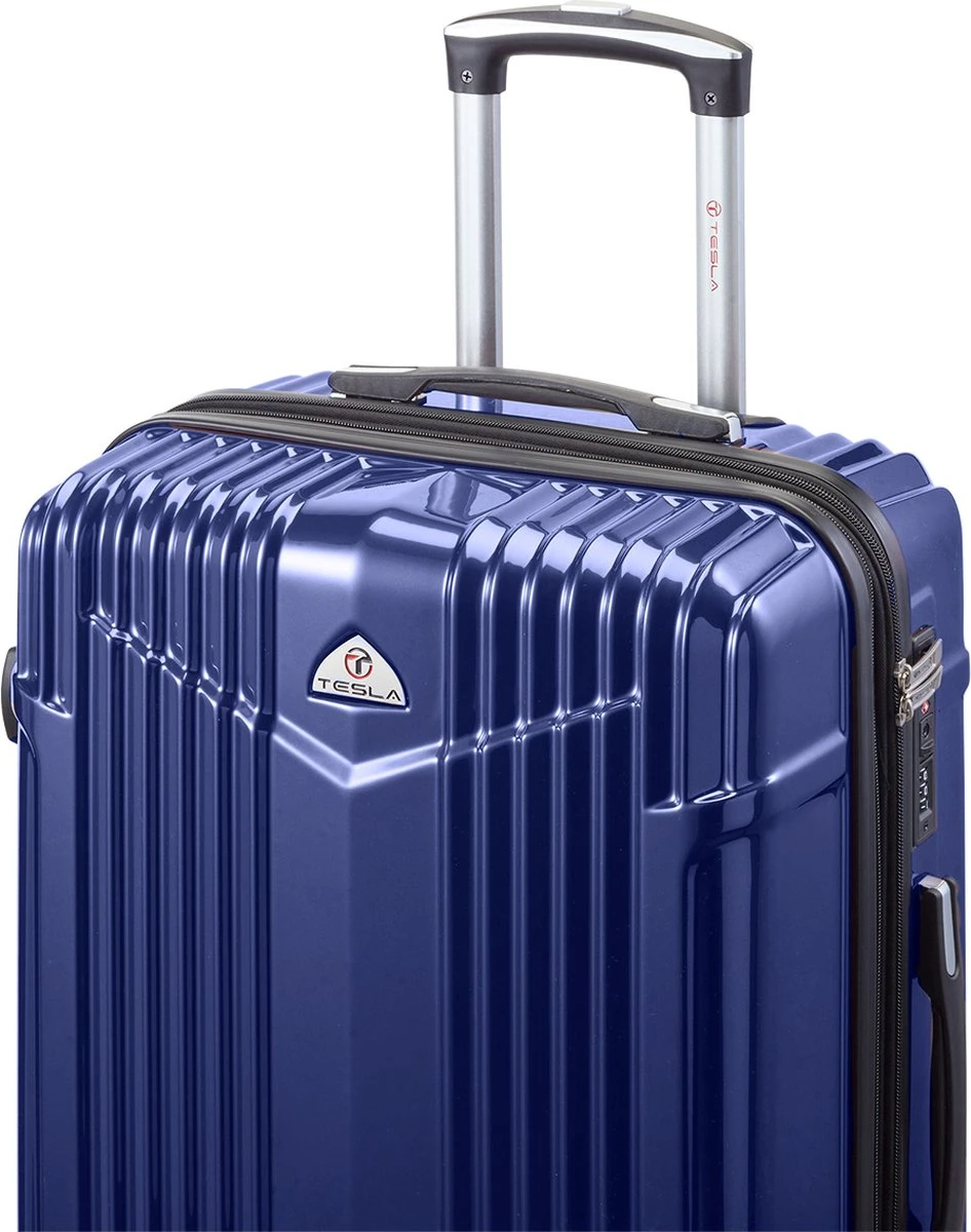 Tesla PC - Reiskoffer - 65 Cm - 4 Wielen - Blauw - Afbeelding 4