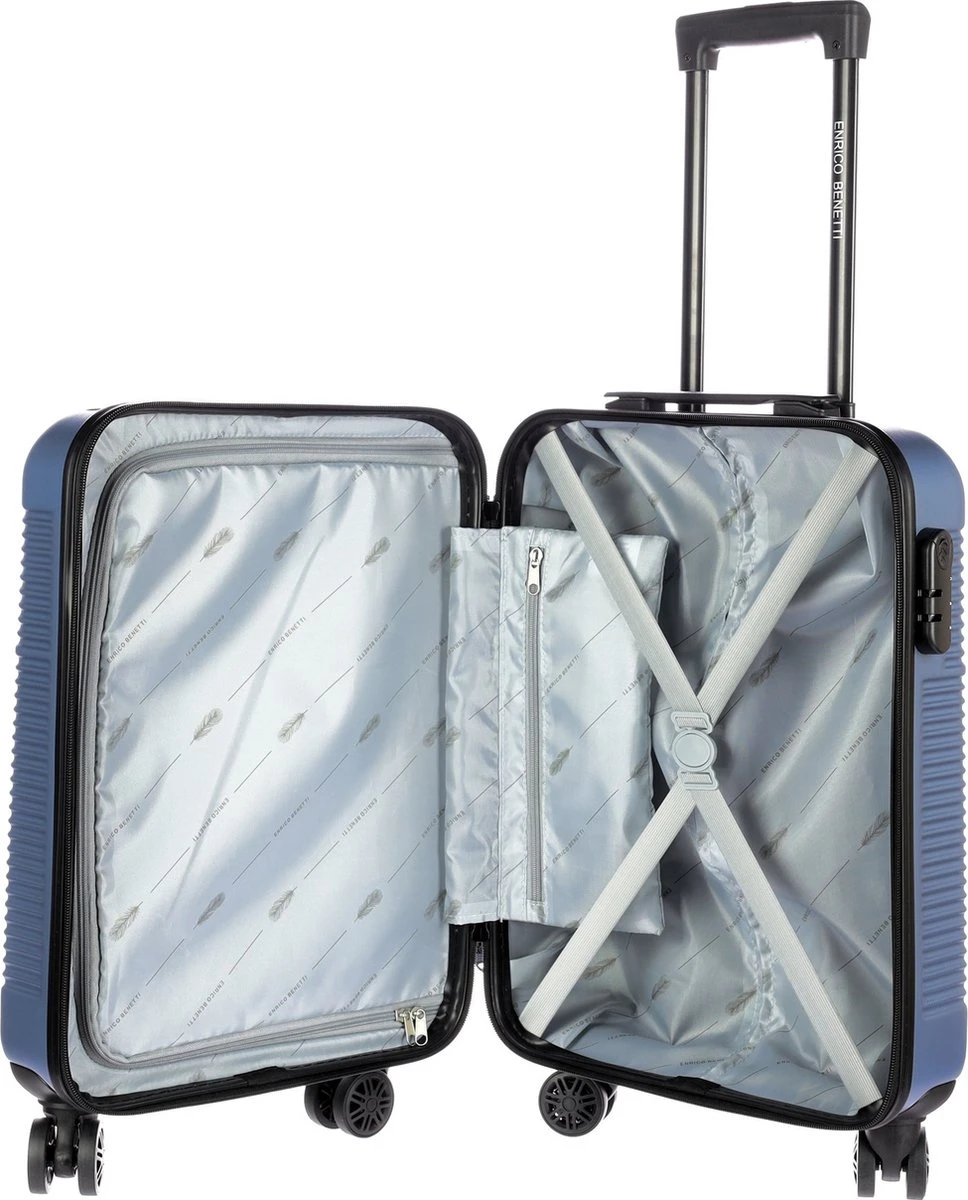 Enrico Benetti Louisville 39040 Handbagage Koffer Hardcase ABS - Jeansblauw - Afbeelding 4