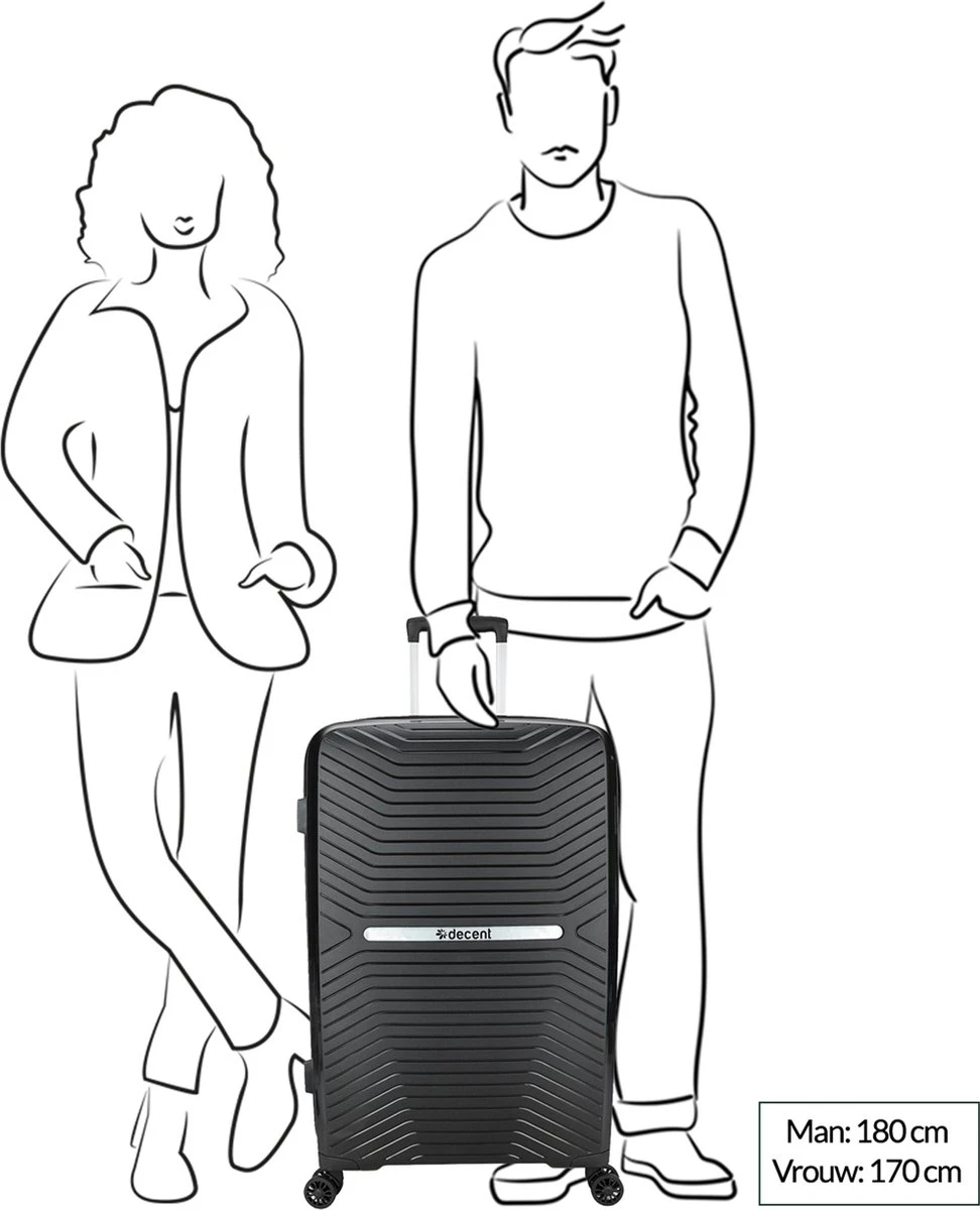 Decent CROSS-ONE PP Trolley 76 Cm - 94 Liter - TSA Slot - Pink - Afbeelding 11