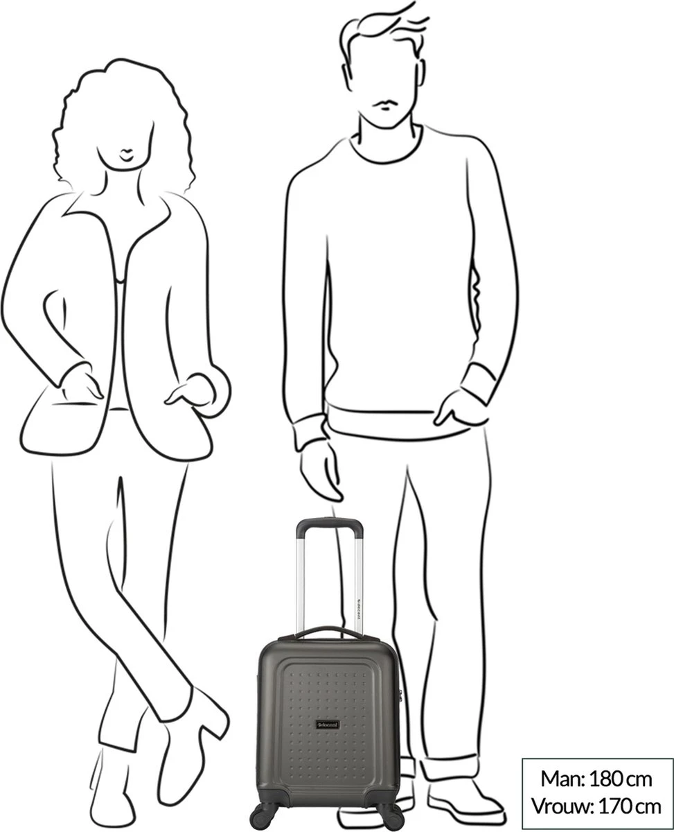 Decent Handbagage Koffer / Trolley / Reiskoffer - 42 Cm - 24 Liter - ABS - Maxi Air - Champagne - Afbeelding 14