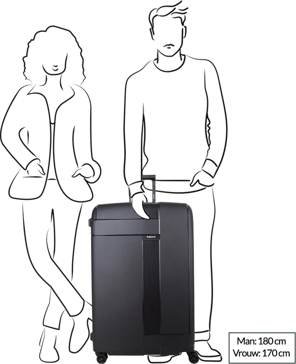 Decent Transit Large Koffer - 82 Cm - Donkerblauw - Afbeelding 13