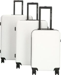 Enrico Benetti Louisville 39040 Driedelige Kofferset Hardcase ABS - Wit