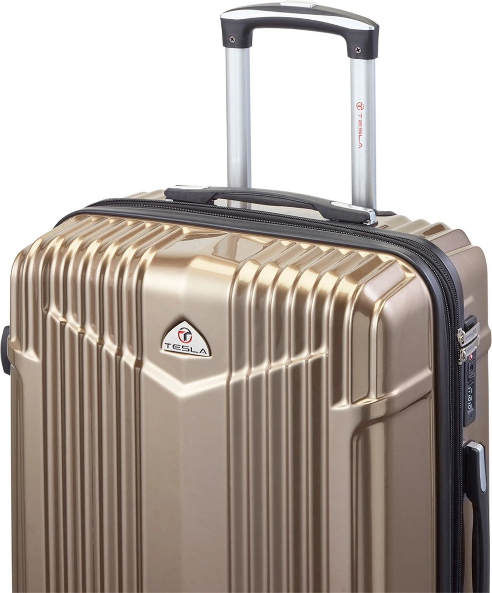 Tesla PC - Reiskoffer - 65 Cm - 4 Wielen - Goud - Afbeelding 7